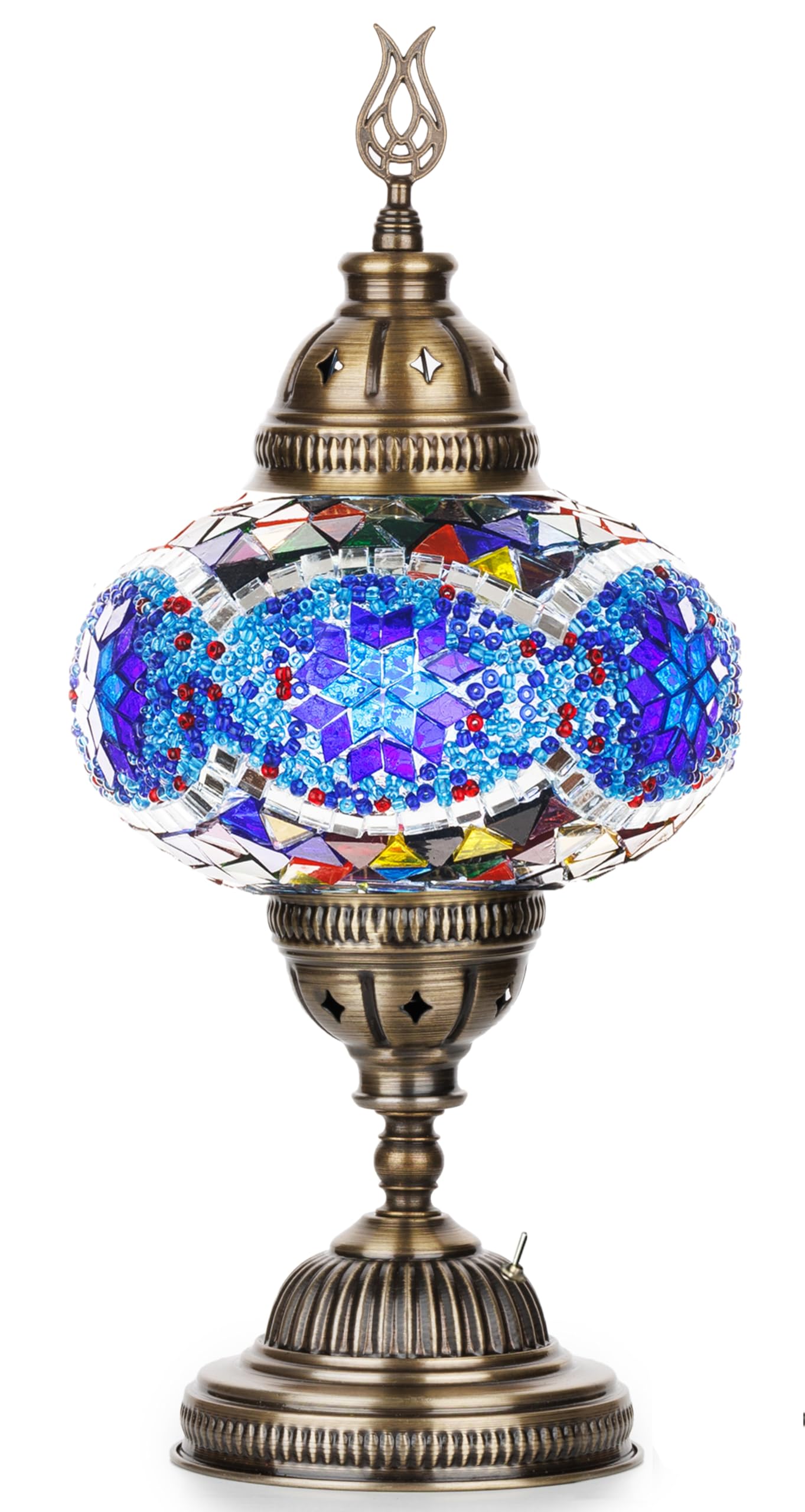 Amazon.co.jp: 電池式モザイクテーブルランプ LEDライト内蔵 トルコ